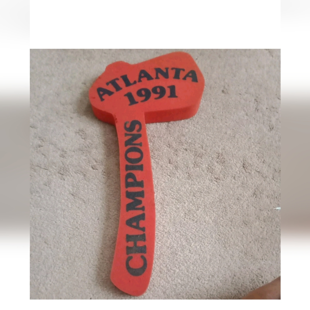 Vintage 20" 1991 Atlanta Braves Foam Tomahawk Champions World Series Rare